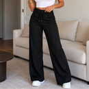 (Compre 1 e Leve 2) Calça Pantalona Mari em Malha de Seda Gelo e Poliéster