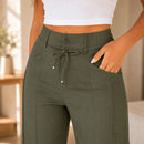 (Compre 1 e Leve 2) Calça Pantalona Mari em Malha de Seda Gelo e Poliéster