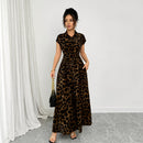 Vestido Catarina com Estampa de Leopardo e Cintura Marcada