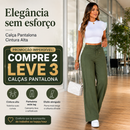 (Compre 2 e Leve 3) Calça Pantalona Mari em Malha de Seda Gelo e Poliéster