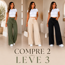 (Compre 2 e Leve 3) Calça Pantalona Mari em Malha de Seda Gelo e Poliéster